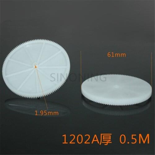 10PCS 60mm thick toothed single layer spindle gear plastic toy gear