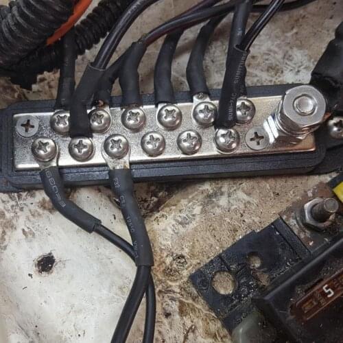 10 Position Line Copper Screw Junction Box Straight Terminal Block Bus Bar