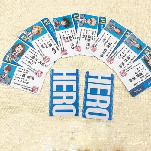 10pcs Anime My Hero Academia Cartoon Izuku Midoriya Pattern Bus Cards Sticker Cosplay Accessories Decor Christmas Gifts New