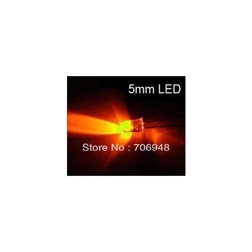 100pcs 5mm amber LED Diode 5000mcd