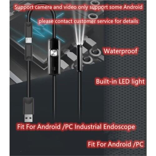 5.5mm HD IP67 waterproof Android phone computer usb endoscope video industrial pipeline car endoscope 1 meter working length