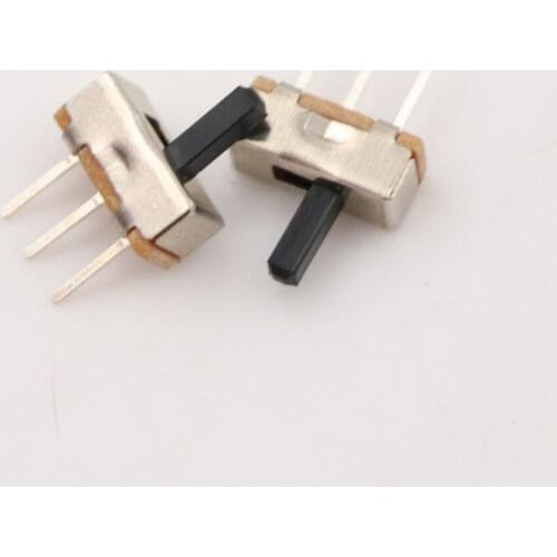 50Pcs/Lot Mini Vertical Slide Switch SS12D00G3 2 Position SPDT 1P2T 3 Pin PCB Panel Switch Accessories