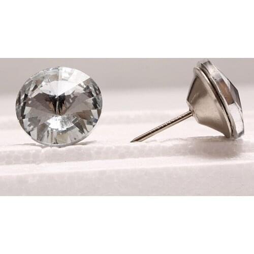 770pcs/lot) 22mm Pointy Top Crystal Nails Tacks Studs Pins Buttons For Soft Fabric Furniture Decorations