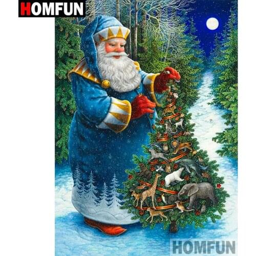 HOMFUN 5D DIY Diamond Painting Full Square/Round Drill "Santa Claus" 3D Embroidery Cross Stitch gift Home Decor A01293