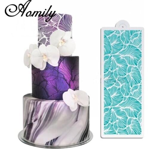 Amoliy Lace Cake Spray Stencils Powdered Sugar Sieve Painting Template Stencil Fondant Mold Pattern Printing Pastry Molds Baking