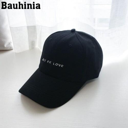 Bauhinia Spring and summer alphabet embroidery baseball cap women men outdoor sports caps cotton baseball cap