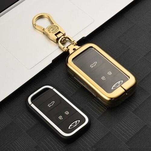 Zinc Alloy Key Case for Chery Tiggo 4 5txs 2020 Car Key Cover for Chery Tiggo 7 8 5X 2019 Keyless Remote Case Keychain KeyHolder