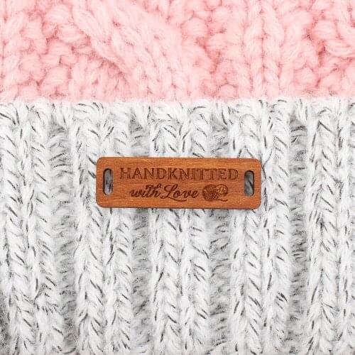 Wooden labels, personalized tags, knit labels, Custom Name, Handmade, Custom Design,Name Tags, Brand Tag (WD1424)