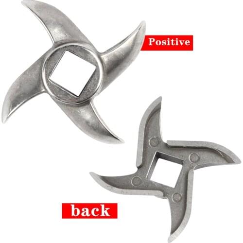 NO.12 Meat Grinder Parts quality stainless steel Round cross blade square central hole 12X12mm