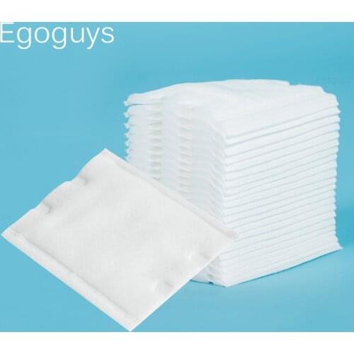 50PCS Double-sided Cosmetic Cotton Nail Wipes Polish Remover Napkins Eyelash Cleansing Tissue Absorb Glue Soak Paper Pad Cleaner