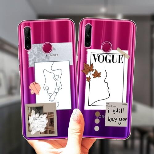 Artistic Label Face Letter Lines Art Phone Case For Huawei Honor 30 30i 10i 20i 9X 8X 10X Mate 10 20 Lite Pro Silicone Cover