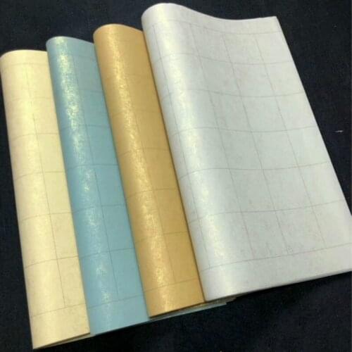 Batic Retro Calligraphy Xuan Paper Half Ripe Rice Paper with Grids Thicken Chinese Calligraphy Rice Paper Handmade Xuan Paper