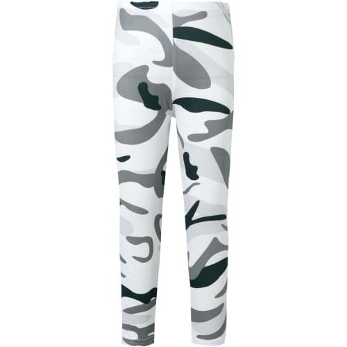 Kids Girls Skinny Pants Spring Autumn Super Soft Stylish Casual Pants Elastic Waistband Camouflage Print All-match Leggings