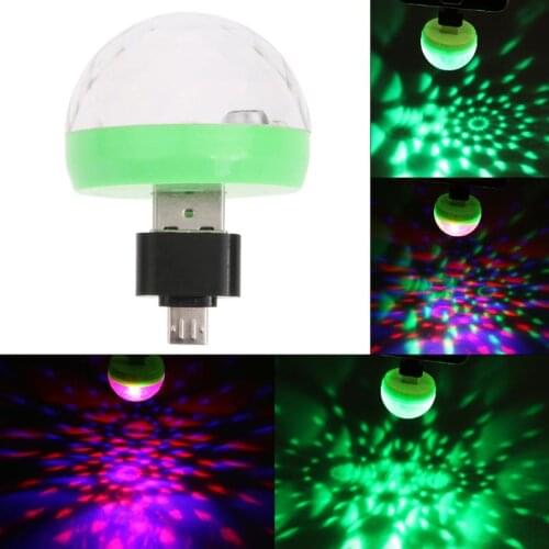 Mini USB led Party Disco Light Portable Crystal Ball Home Party Karaoke Decorations Colorful Stage LED Disco Lights