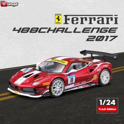 Bburago 1:24 FERRARI 488 Challenge Racing Edition Edition Alloy Car Model Collection Gift Toy Die Cast Alloy Model
