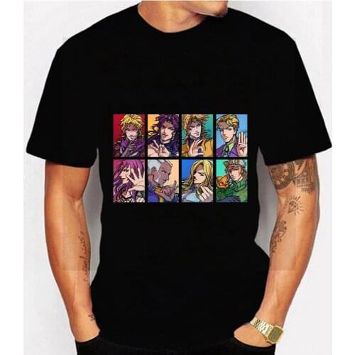 Jojo Bizarre Adventure Funny Cartoon T Shirt Men Japanese Anime Harajuku T-shirt Summer Tshirt Graphic Top Tees Female