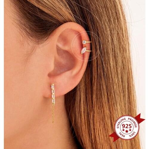 1PC Non-Allergenic Brass/24k Gold-Plated Round Dual Frequency In-Ear Feminine Charm Geometric Irregular Ear Clip Accessories