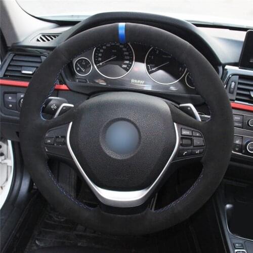DIY Anti-Slip Wear-Resistant Steering Wheel Cover For BMW F20 F21 F22 F23 F30 F31 F34 F32 F33 F36 Car Interior Decoration