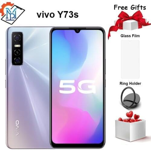 New Original Vivo Y73s 5G Mobile Phone 6.44 Inch 8G 128G MTK 720 4100mAh Battery 18W 48MP Triple Rear Cameras Amoled Smartphone