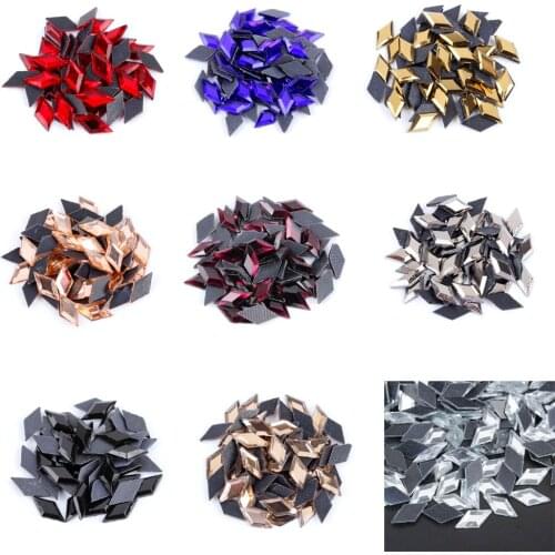 New product !Mine Gold 300Pcs/lot 4X8MM Rhombus Shape Hotfix Rhinestone for Cloths Adornment DIY accessories free shipping