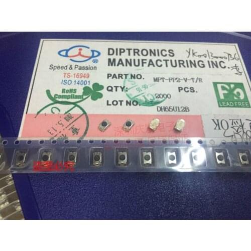 Original new 100% DIP MPT-FP2-V-T/R SMD 2pin 3*4*2 tortoise key switch miniature