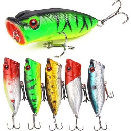 1Pcs Popular 6.5cm 11.8g Popper Fishing Lure Hard Artificial Bait with 2 Treble Hooks Fishing Wobblers Crankbait Pesca YU061