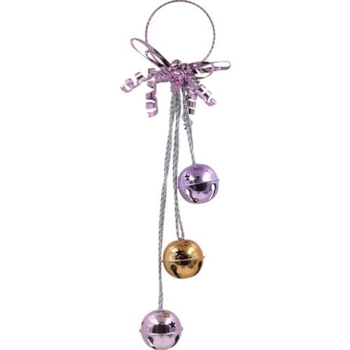 Christmas Tree Bells Wrought Iron Paint Ornaments Bells Jingle Hanging Decor crafts Xmas Asymmetric Pendants