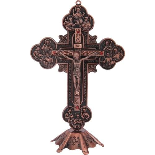Hankroi Standing Crucifix Metal 8 inches Cross