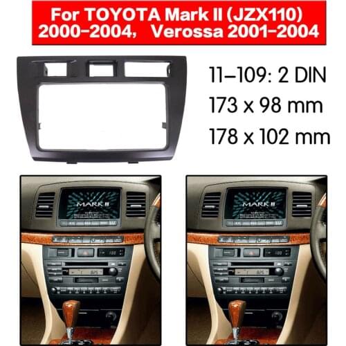 Stereo Panel Plate Car Radio Fascia Surround For TOYOTA Mark II 2000-2004 Verossa 2001-2004 DVD Refitting Frame Dash Kit