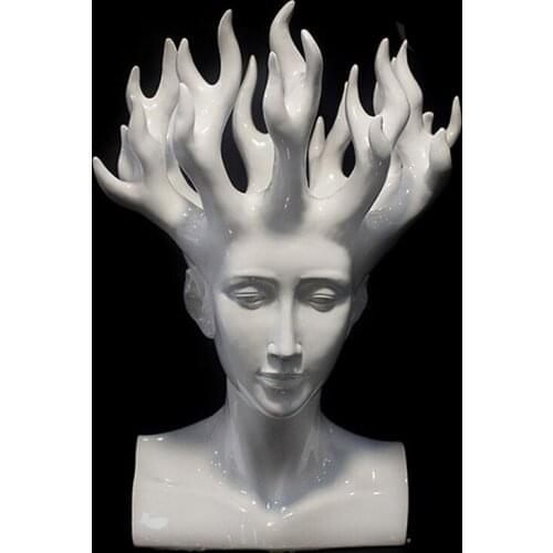 [Creative] Human Head Flower Vase Movie Figure Home Decor Art Designer Flower Arrangement Table Vase