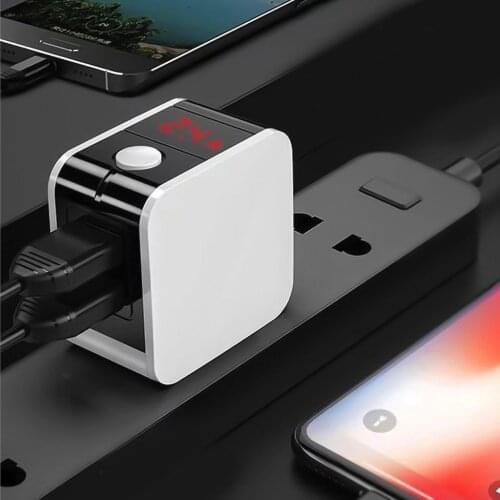USB Charger LED Display Dual Fast Phone Charger Adapter Wall Travel Charger EU for iPhone Samsung Mobile Phone Charger