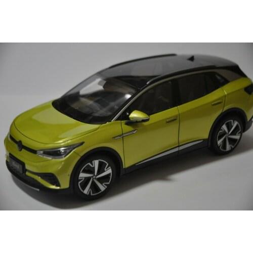 1:18 Diecast Model for VW Volkswagen ID.4 X 2020 Yellow SUV Alloy Toy Car Miniature Collection Gifts Hot Selling ID4X