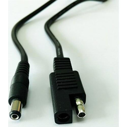 1Meter SAE Connector to DC5.5*2.1 Jack 10A/2464/18AWG Copper Cord Extension Power Cable for Automobile Battery Car Refrigerator