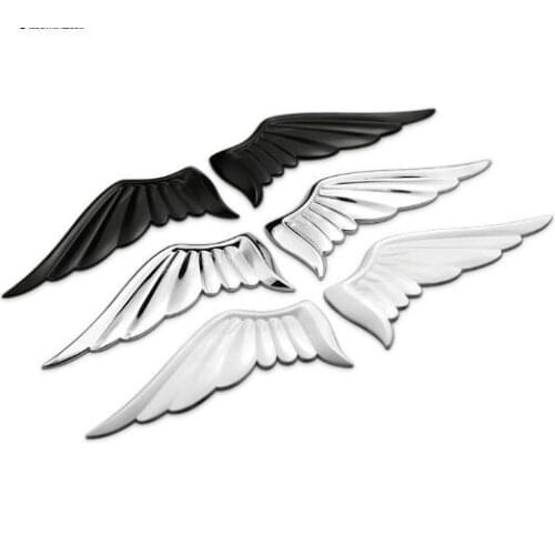 1 pair 3D Metal Angels Wings Car Auto Decoration Emblem Badge Decal Logo Sticker Car Styling
