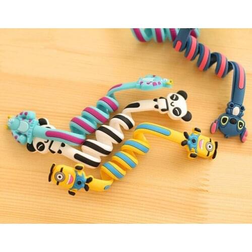 1PCS Cute Cartoon Animal Long Cable Winder Headphone Earphone Organizer Wire Holder Home Office Kitchen Storage Organization