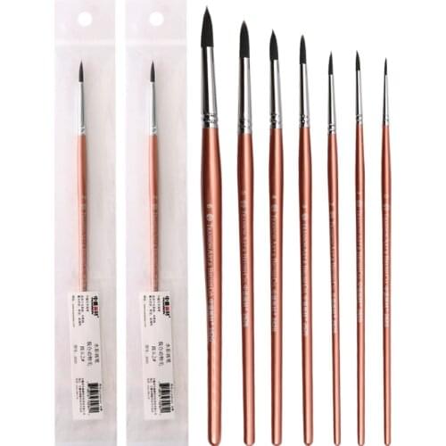 1Piece Mixed Animal Hair Professional Point Tip Paint Brush Long Handle Oil Paint Acrylic Painting Brush For School Art Supplies