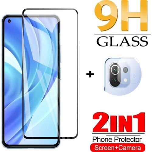 2-in-1 PCS For Xiaomi 11 Lite 4G 5G Tempered Glass Screen + Camera Protector On For xiaomi 11 lite Protector Screen Lens Glass