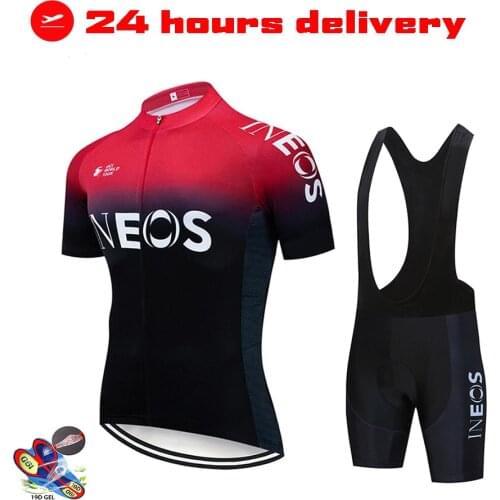 2021 Red INEOS Cycling Team Jersey 19D Bike Shorts Suit Ropa Ciclismo Men Summer Quick Dry PRO Bicycle Maillot Pants Clothing
