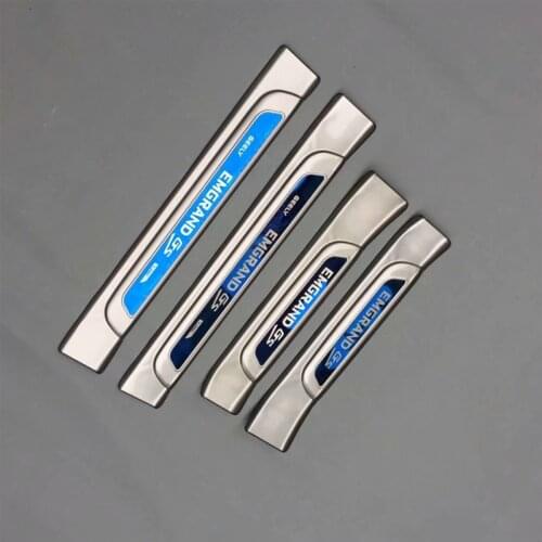 4pcs/set Stainless steel exterior door sill strip fit for Emgrand GS Threshold trim welcome pedal Scuff plate guard cover