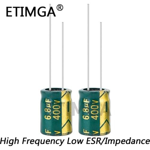 30PCS/LOT 6.8UF High Frequency Low Impedance 400V 6.8UF Aluminum Electrolytic Capacitor Size 10*13mm 20
