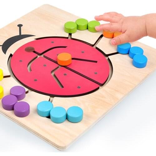 Baby Toys Montessori Wooden Toys Maze Slide Puzzle Jigsaw Board Teaching Aids Early Educational Toys For Children Birthday Gifts