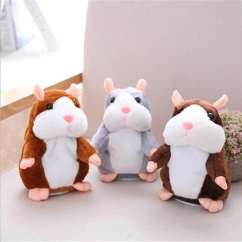 15cm Talking Hamster Plush Toy Cute Talking Sound Record Educational Mouse Pet Stuffed Doll Children Birthday Gifts