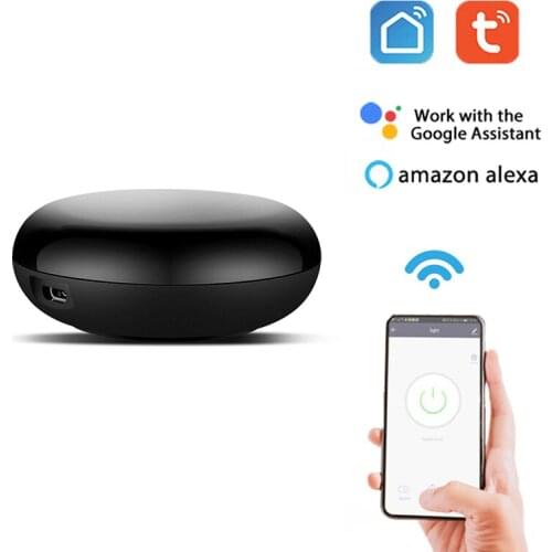 Smart Wireless WiFi IR Remote Control Tuya Smartlife Infrared Remote Controller for Air TV Box,Work with Google Home Alexa Voice