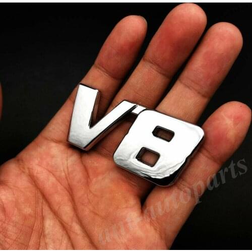 Metal Chrome V8 Vntage Car Trunk Tailgate Rear Emblems Badge Decal Sticker