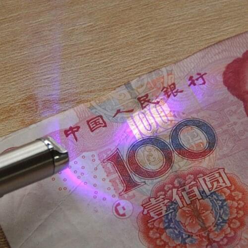 Mini UV Multi-function 2 in 1 Flashlight Torch Light Money Detector Portable Night Daily Lighting