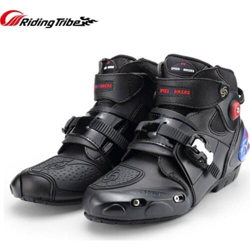 Riding Tribe Microfiber Motorcross Riding Shoes Motorcycle Racing Protective Ankle Boots Anticollision Non-slip A9003