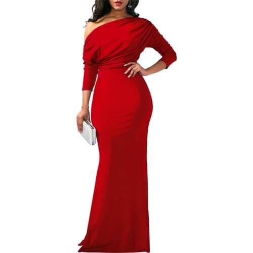2021 Autumn Women Solid Polyester A-line Dress Regular Half Sleeve Long Dress Maxi Dress Evening Casual Party Dress