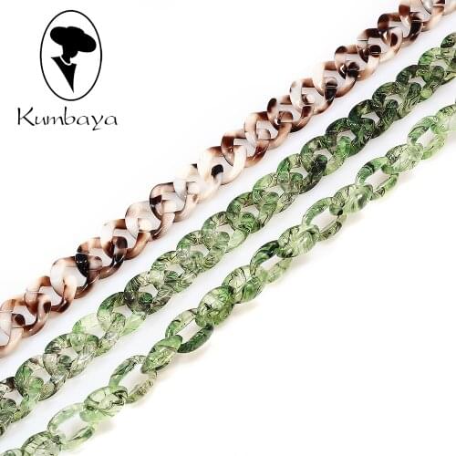Exaggeration Acrylic Necklaces Strands Parts Twist Bag Chains Women Jewelry DIY Accessories Statements Top-rated N15832