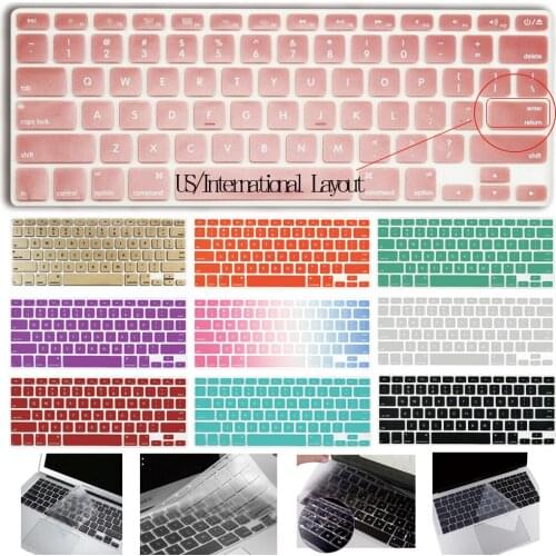 Transparent Silicone Case for Apple Macbook, Protective Film Pro13 / 15 / Air13 / White A1342, Eu / Us Models