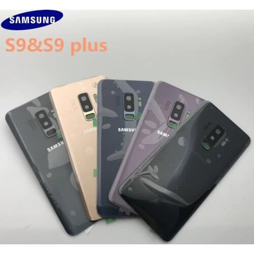 Samsung Galaxy S9 G960 S9 plus 965 Battery Back Cover Door Housing Replacement Repair Parts + ear Camera Glass Lens Frame
